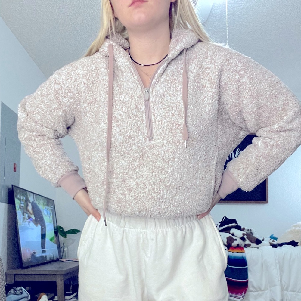 Sherpa Cropped Hoodie